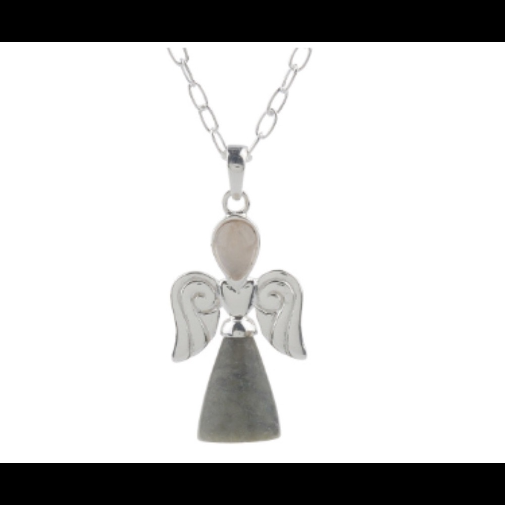 Connemara Marble Angel Necklace Sterling